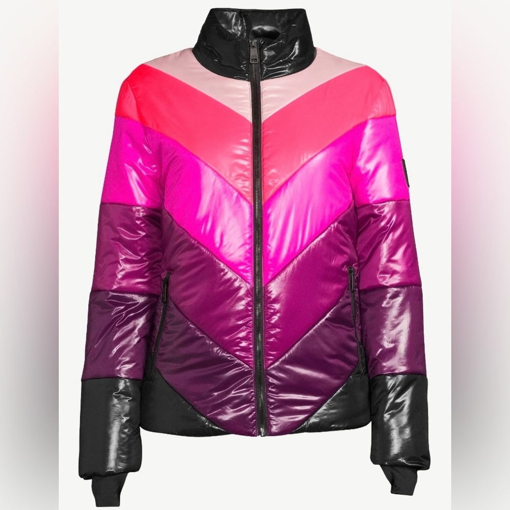 •NWT•Love & Sports Women's Quilted Chevron Puffer Jacket